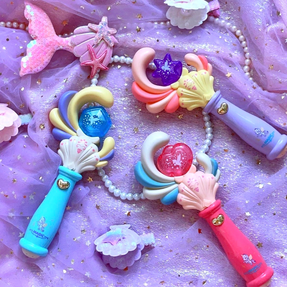 minacute公式】Nijiiro ponic コラボ ユニコーン＆マーメイド ステッキ