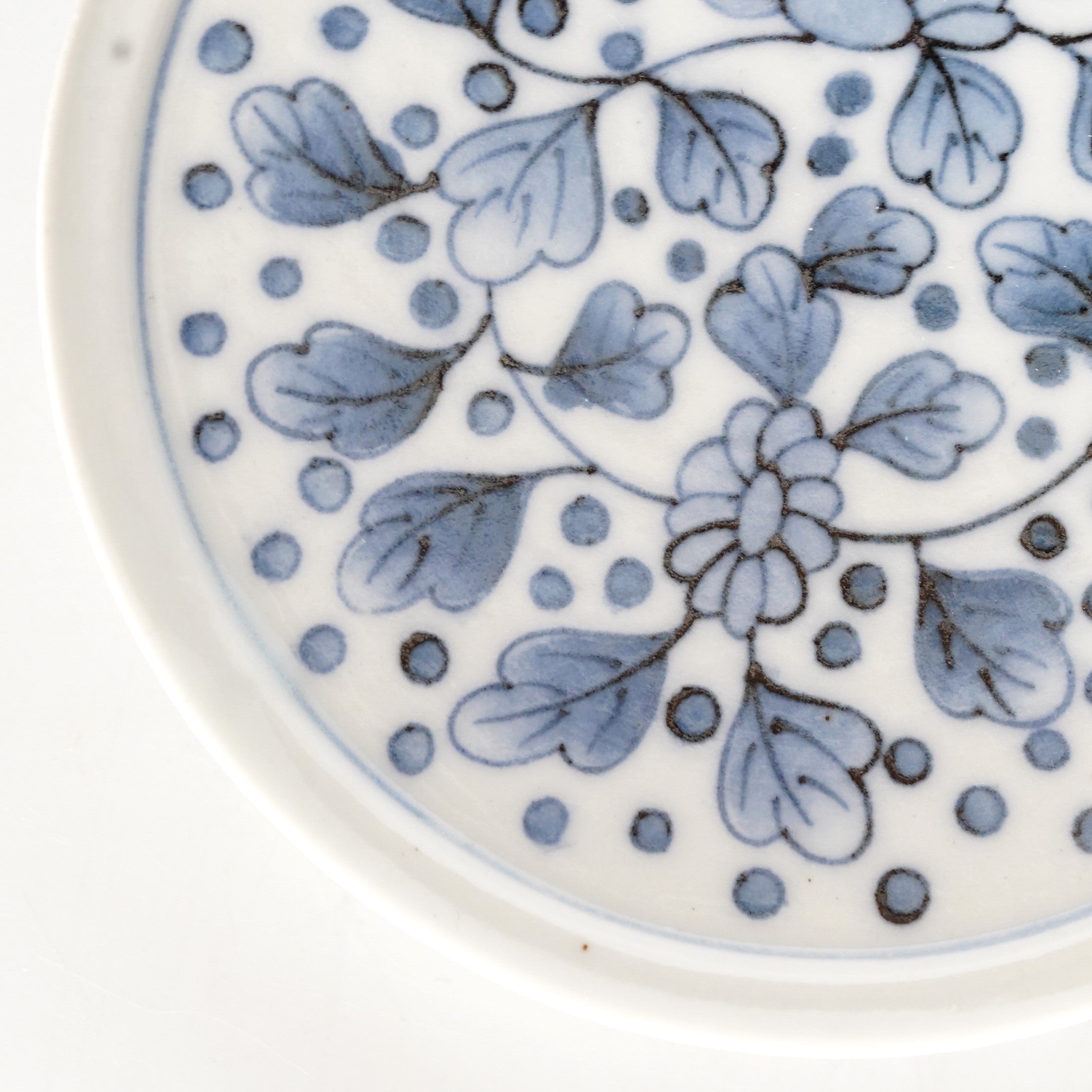 文祥窯】染付型打唐草4寸リム皿 – うつわ御結