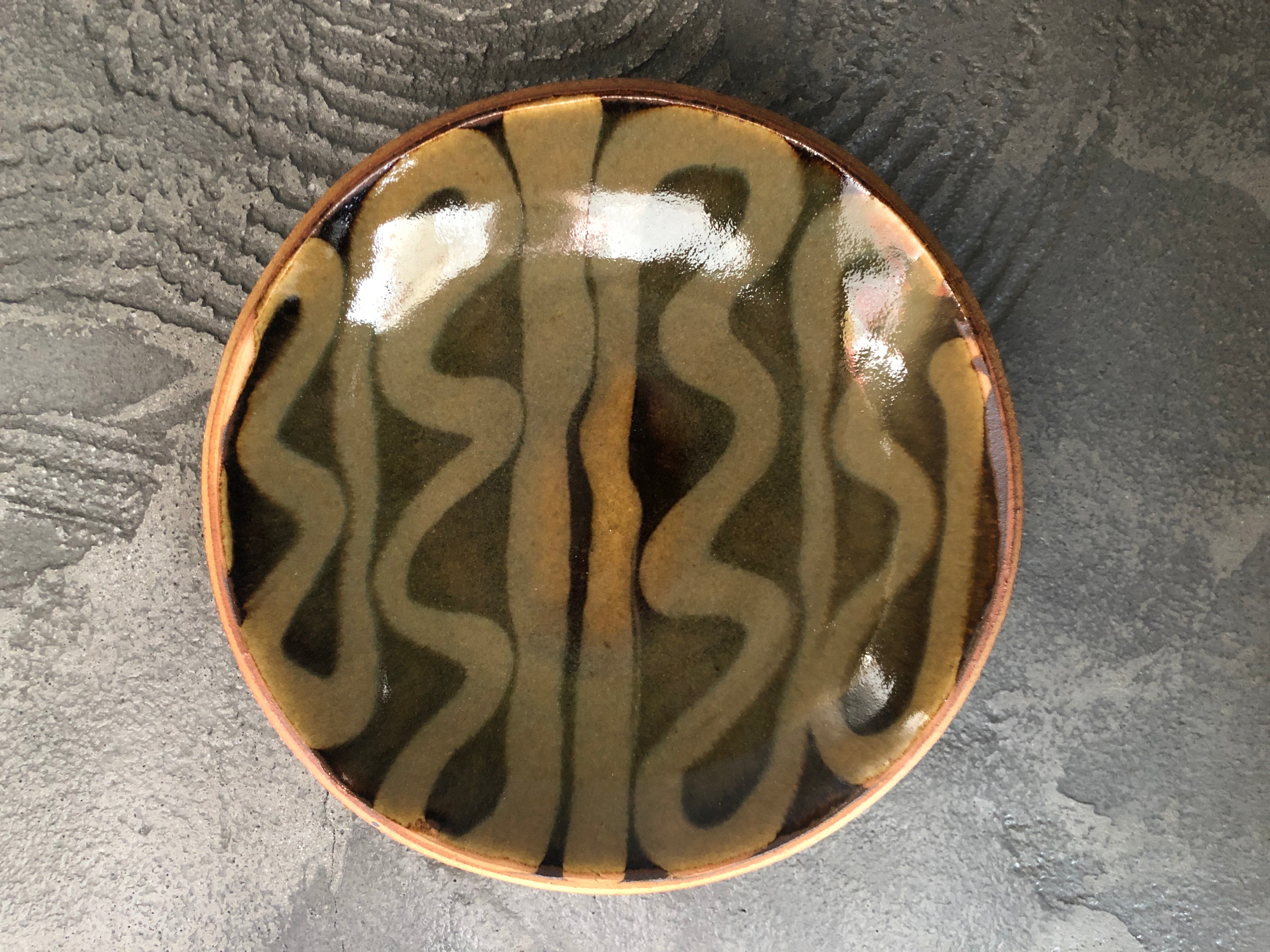 生畑皿山窯【京都】前野直史 スリップウェア 7寸皿A – UTSUWA HIYORI