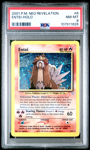 Pokemon TCG Graded Card: 2001 Entei #006 English PSA 8 – Vancity