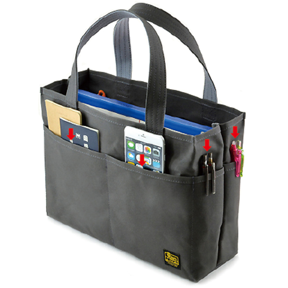 D472：スクエアポケポケトート／A4 | バンナイズ | 鞄はやっぱり実用品