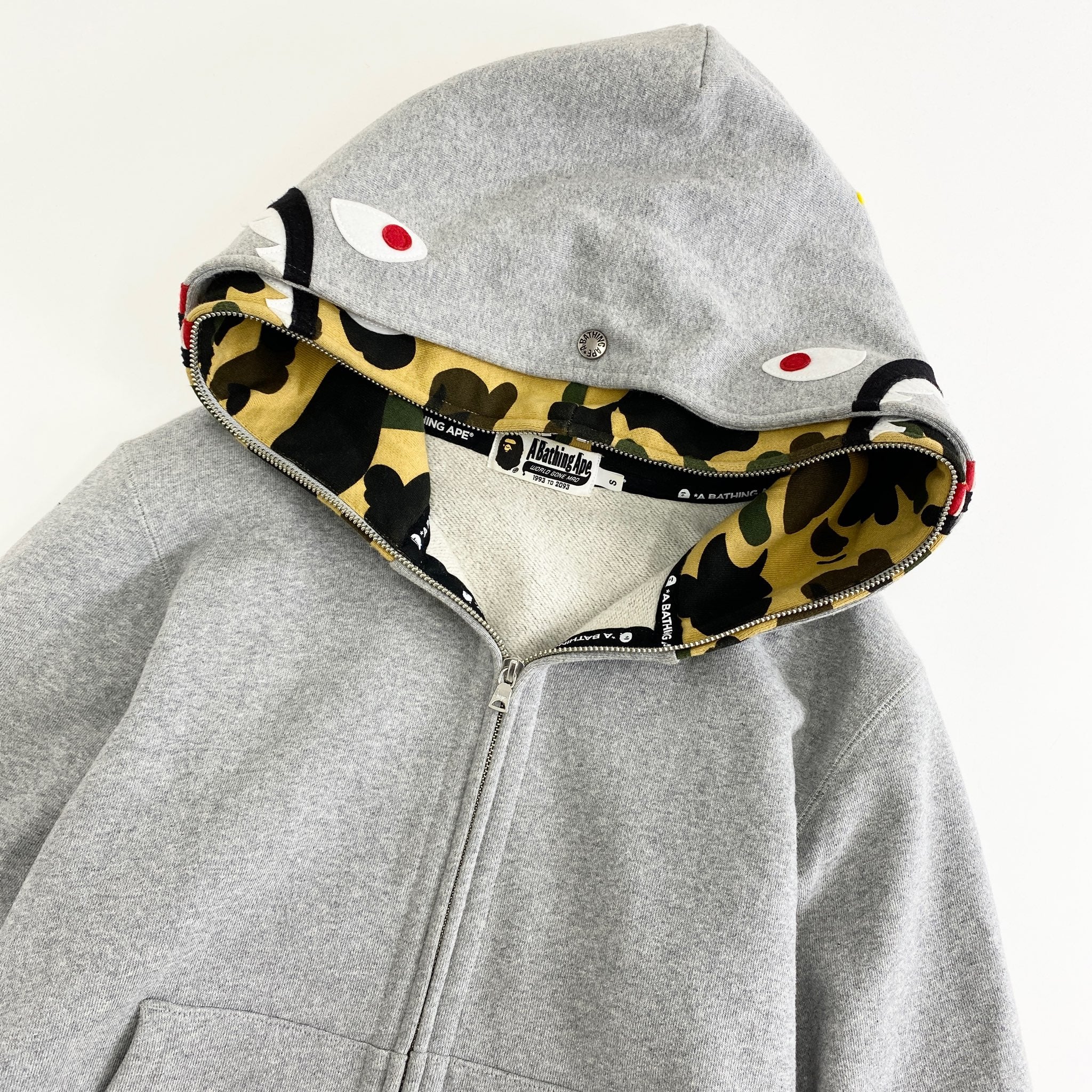48k9 A BATHING APE アベイシングエイプ ダブルフードシャークパーカー