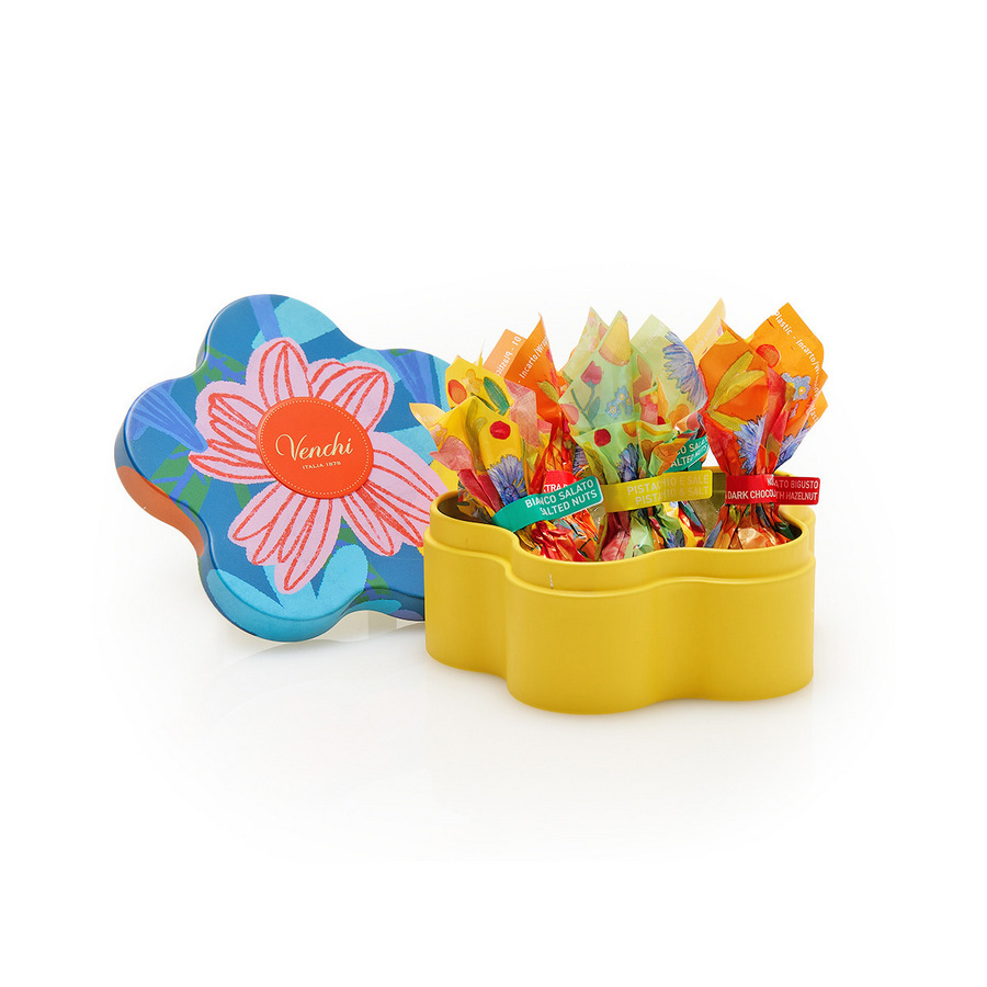 New】フラワー缶 ドルチェ フィオリトゥーラ 197181｜ヴェンキ｜Venchi