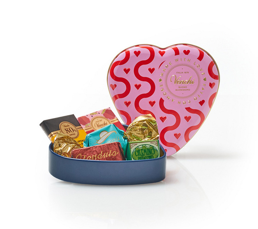 ハート缶 ウェーブマイハートプレゼント｜ヴェンキ｜Venchi【公式