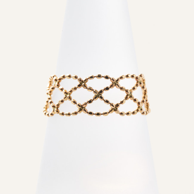 GJVR0320__YG エクラレース ゴールド チェーンリング｜リング・指輪