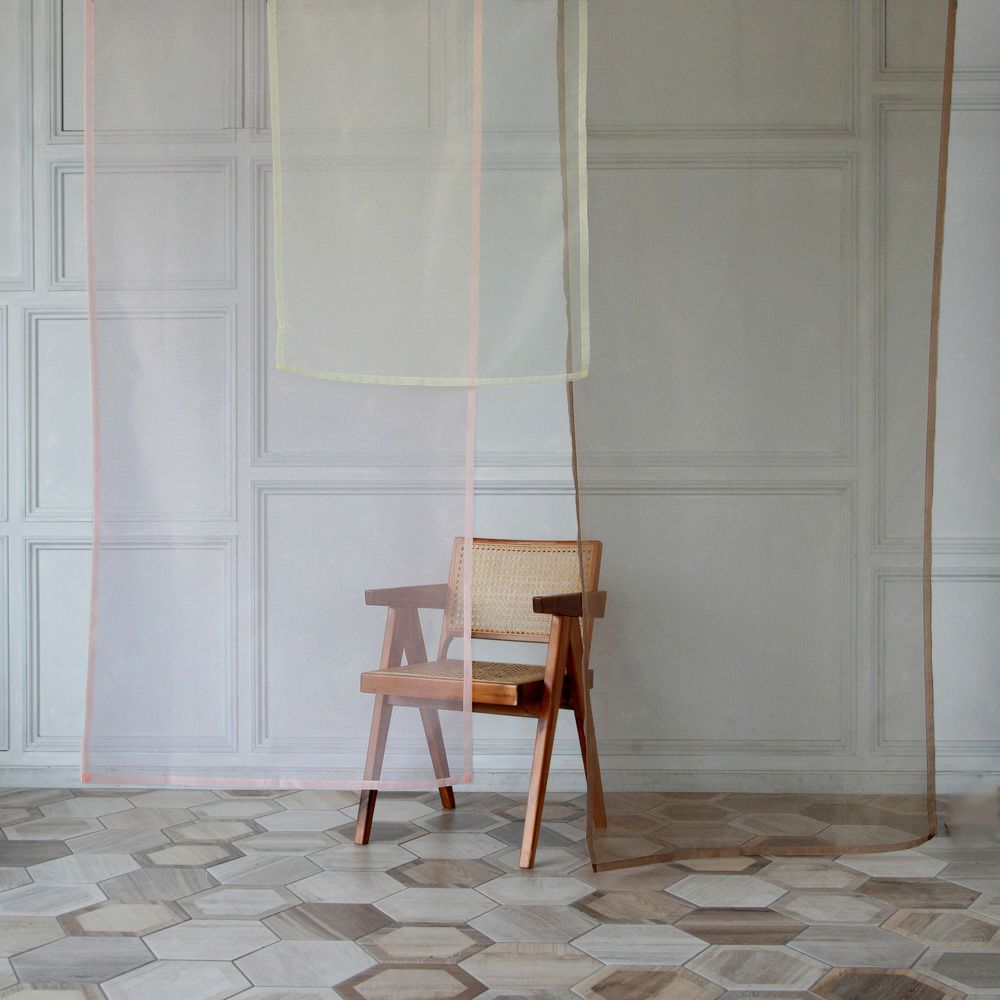 オーガンザフラット】 選べる5色 オーガンジー レースカーテン