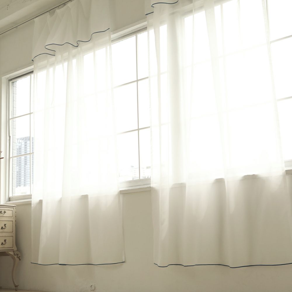 ラップパイピング】選べる20色 防炎 パイピング レースカーテン