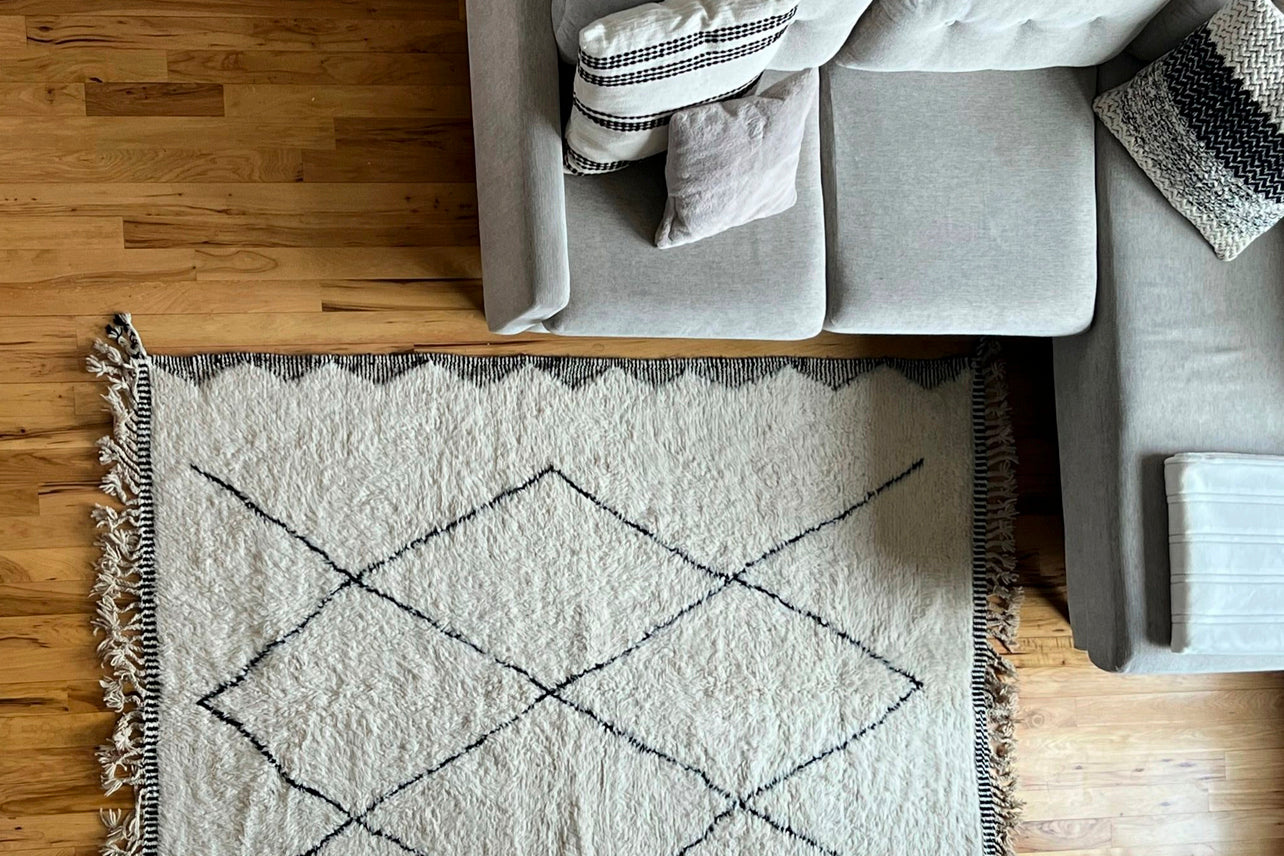 Verve Culture Moroccan Beni Ourain Berber Rug - Handmade - Medium Size