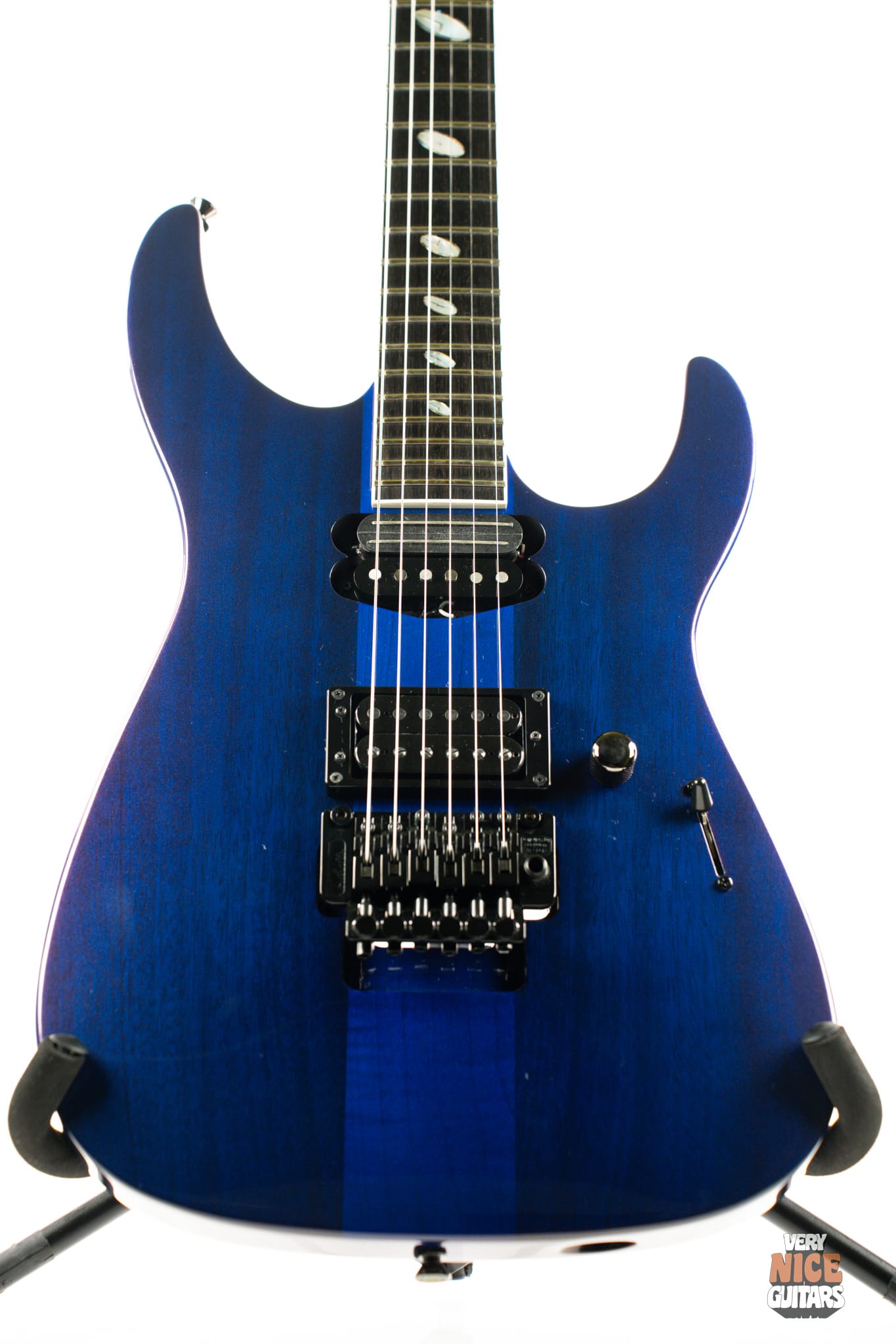 Caparison Dellinger Prominence Trans Spectrum Blue – Very Nice Guitars