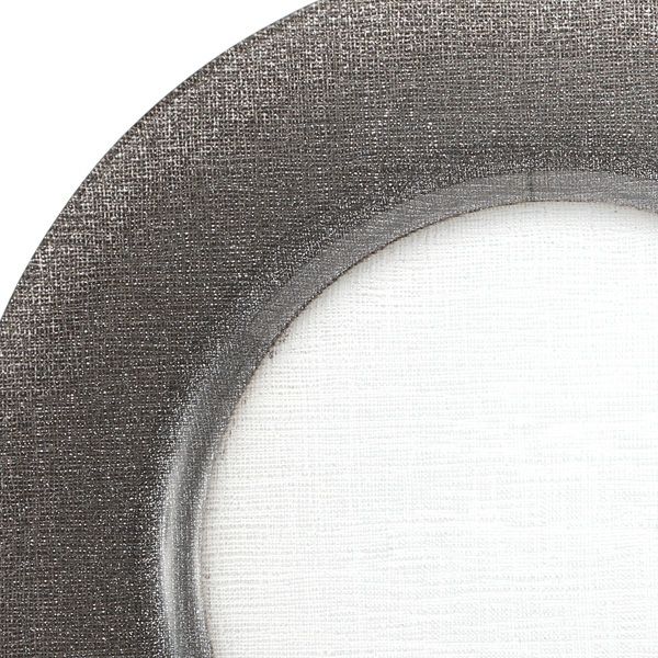 グリッター チャージャープレート 33cm ジンジャー＆クリア | Vetro