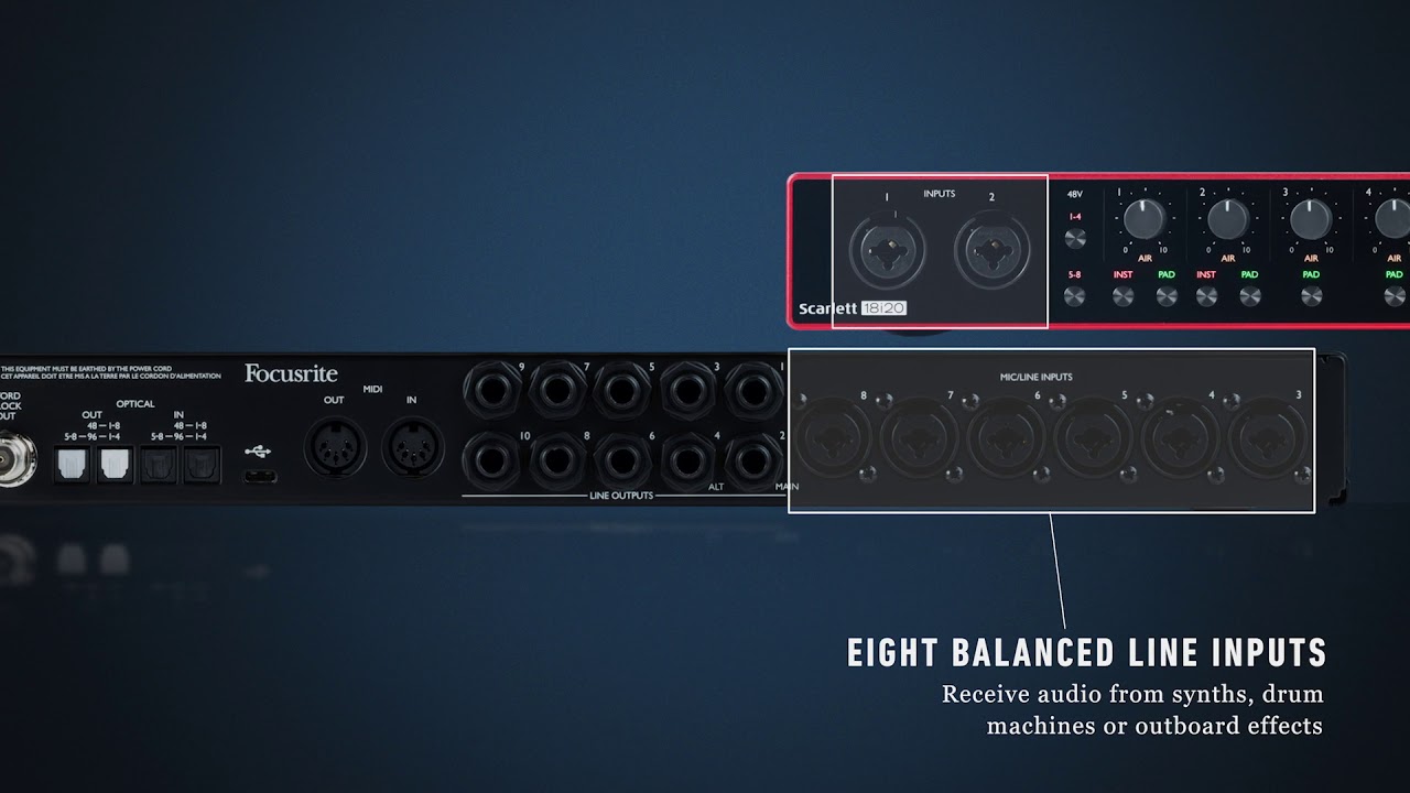 Focusrite Scarlett 18i20 USB - Scarlett 18i20 Interface - Vintage King