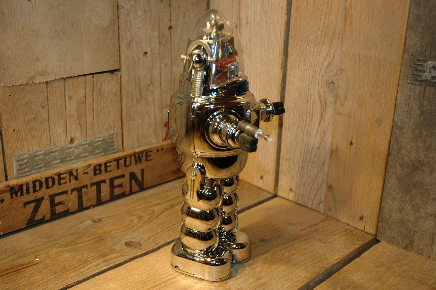 Osaka Tin Toy Institute - Robby the Robot Chrome version - Vintage