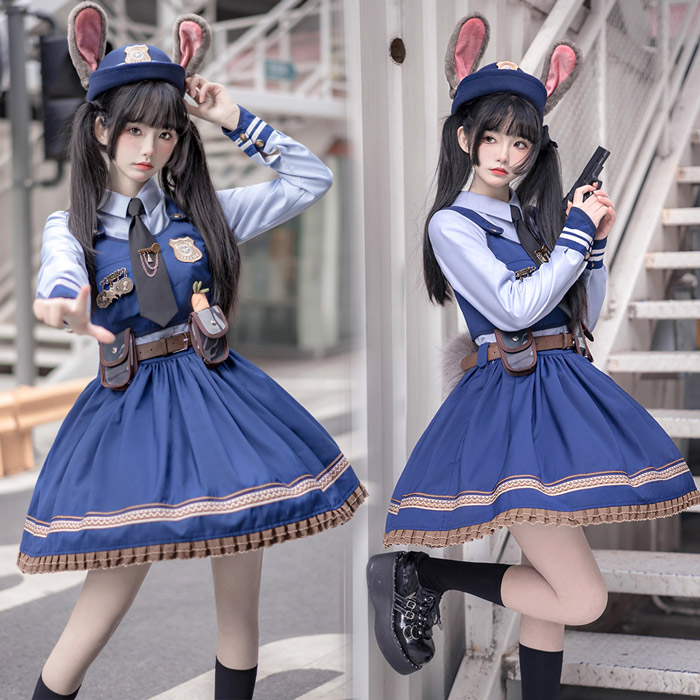 ディズニー ズートピア ジュディ・ホップス風 ワンピース 大人 子供