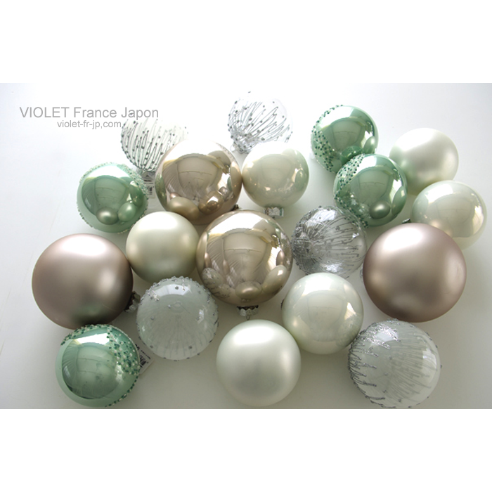 オランダ デコガラスボールオーナメント 6個セット| クリスマス雑貨