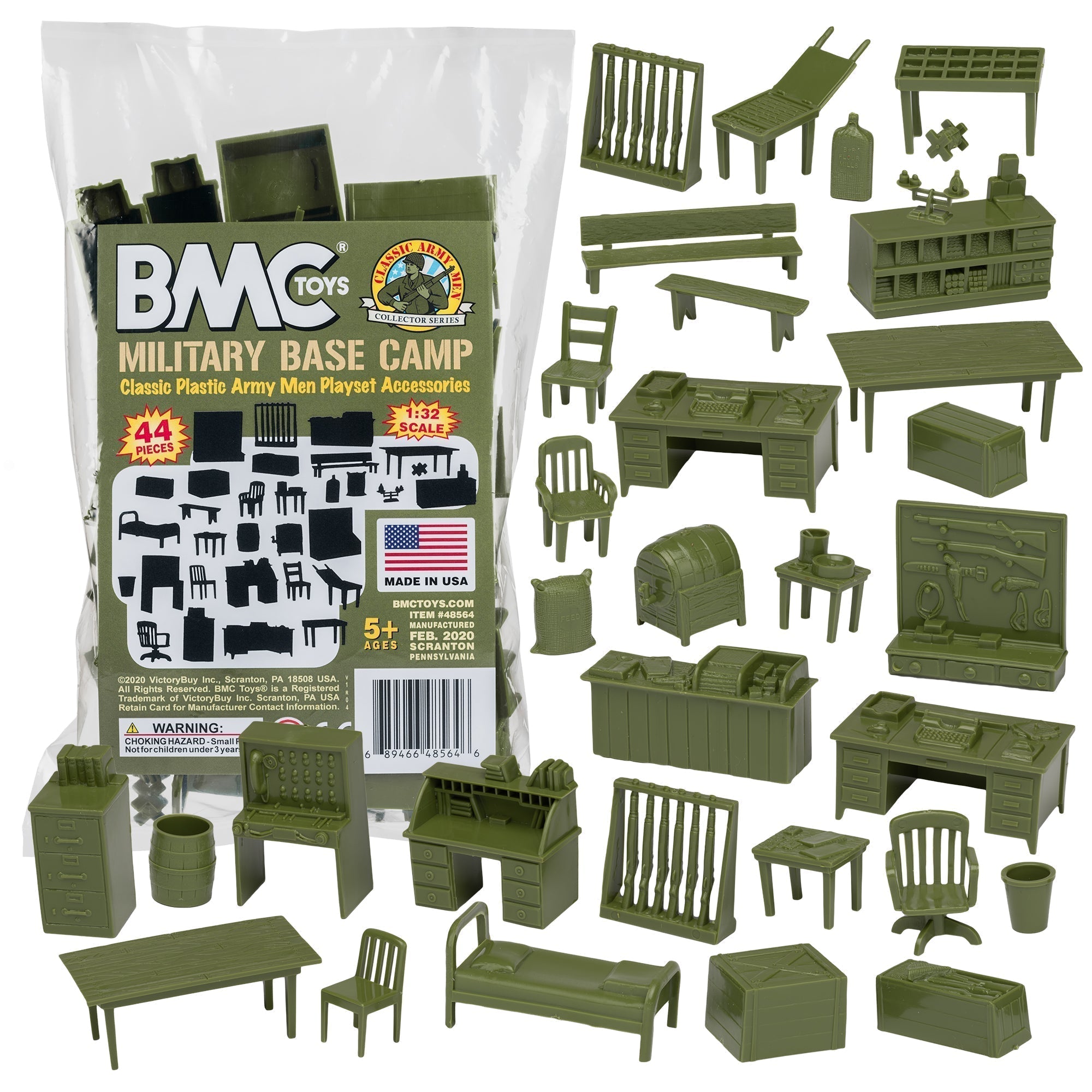 BMC Classic Marx Military Base Camp Plastic Army Men Playset