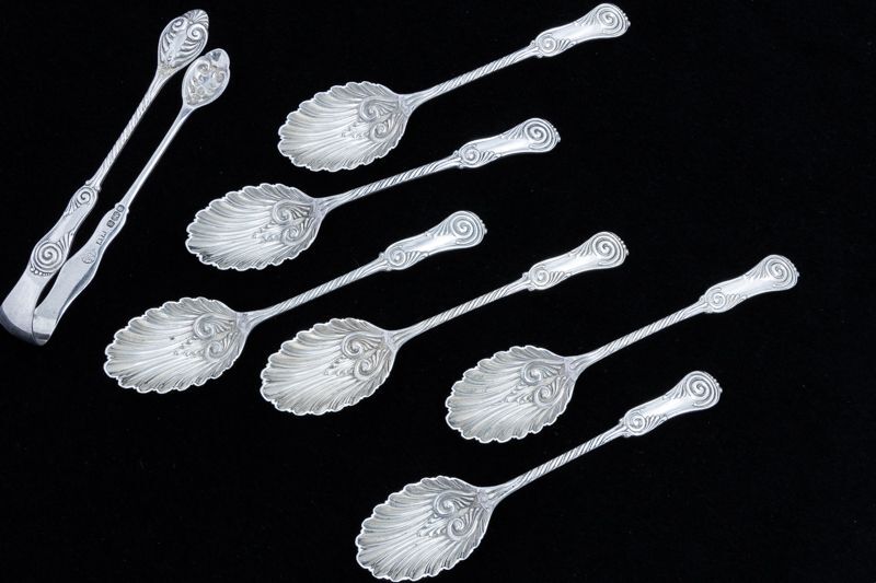 アンティークシルバー、純銀製（925）1893年 マッピン＆ウェッブシェル