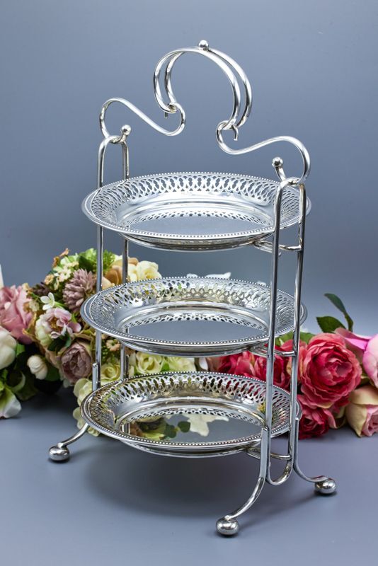 アンティークシルバー、アンティーク銀器、シルバープレート製 優美な