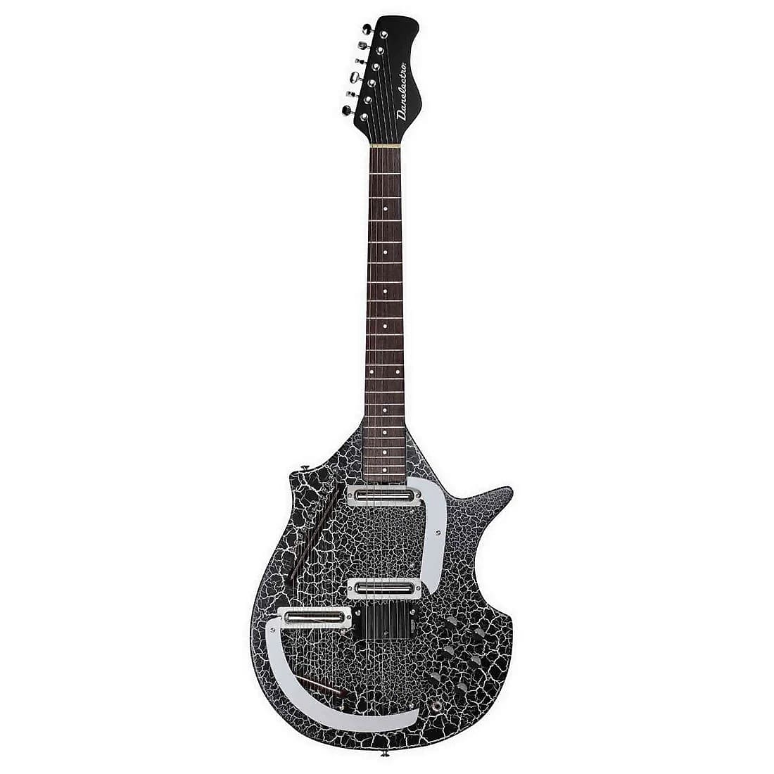 Danelectro Sitar Electric Guitar - Black Crackle - Victor Litz