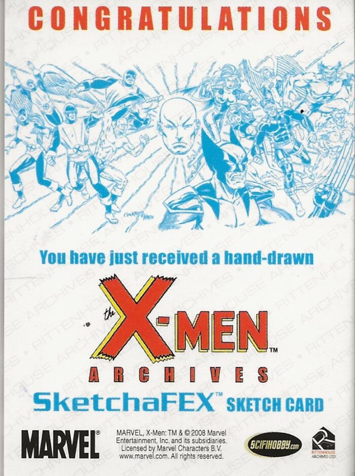 Marvel X-Men Colossus Darren Chandler Sketch Card