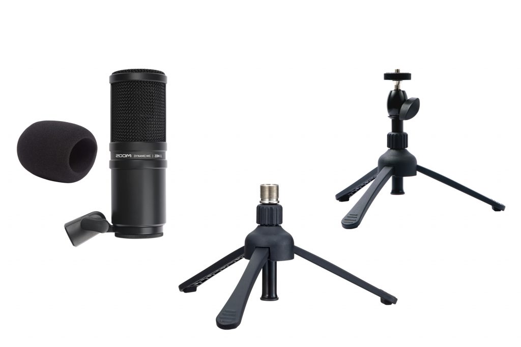 ズーム、ダイナミックマイク ZDM-1 と卓上マイクスタンド TPS-4 / TPS
