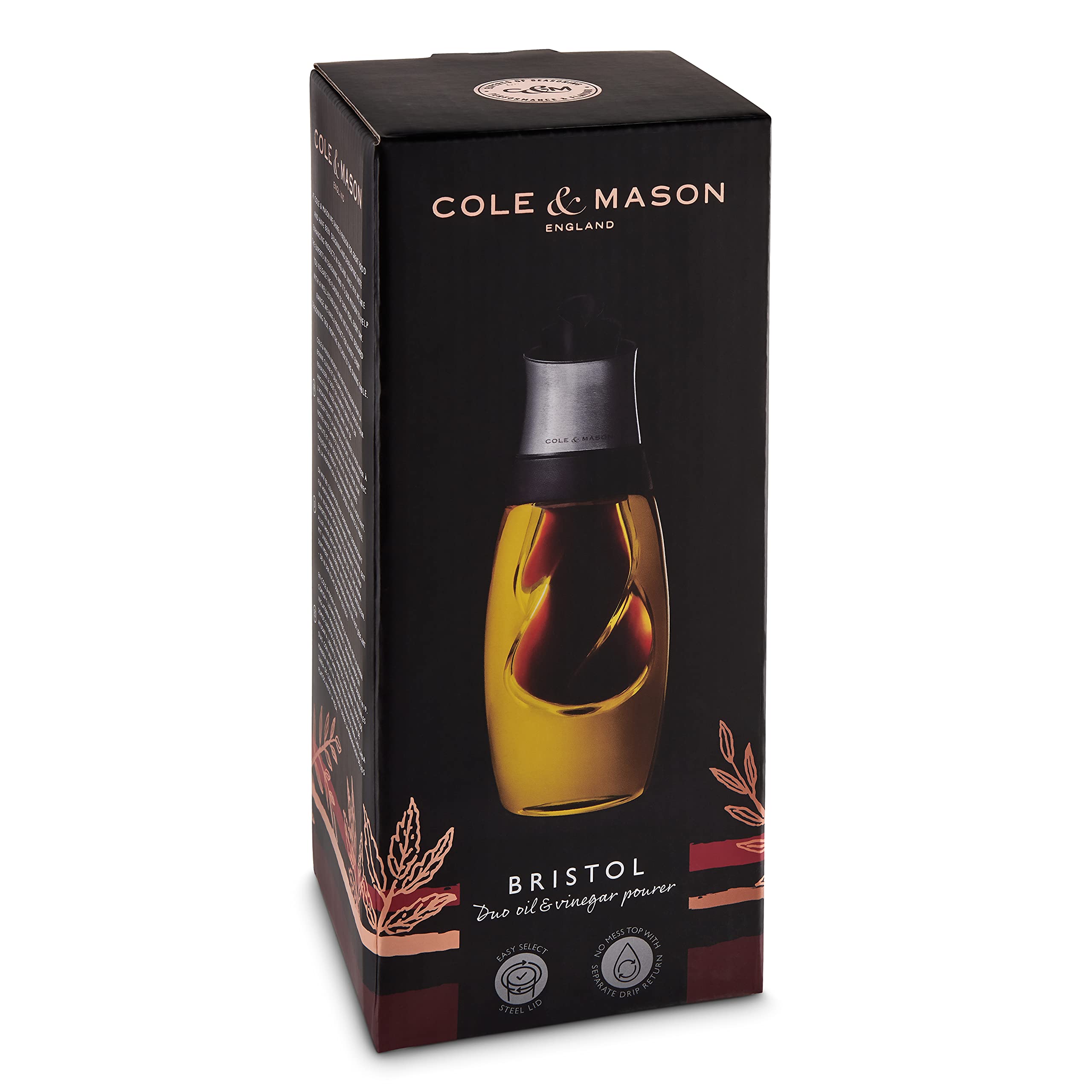 COLE & MASON Duo Oil & Vinegar Dispenser - Vita Sana Olive Oil