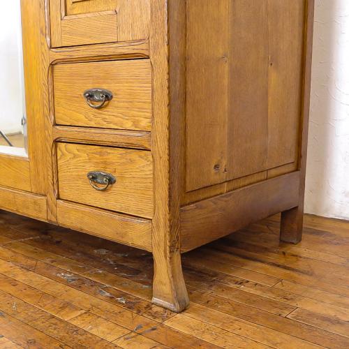 フレンチアンティーク ワードローブ キャビネット 収納家具 オーク材