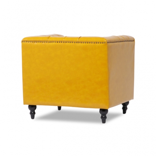 VINCENT ヴィンセントシリーズ 1人掛けソファ イエロー 黄色 合皮