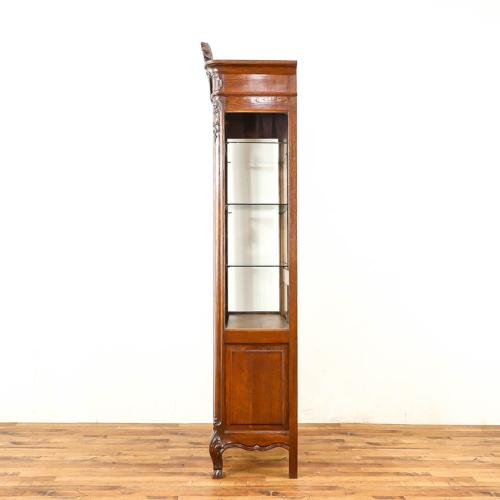 フレンチアンティーク ショーケース キャビネット 飾り棚 オーク材