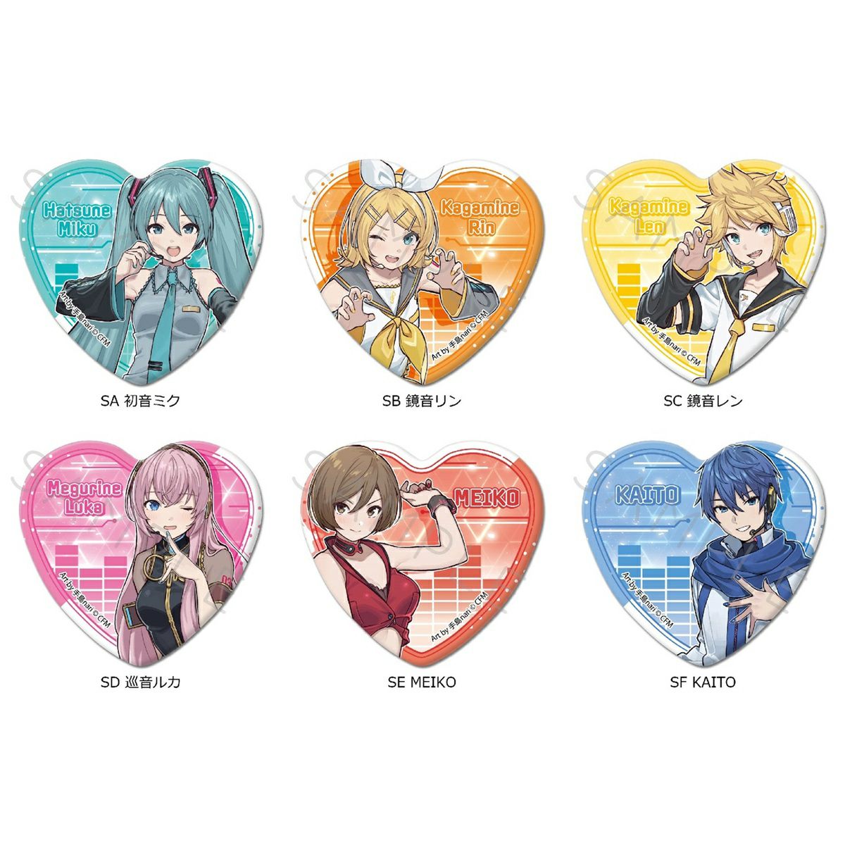 初音ミク＆ピアプロキャラクターズ』 ハート型缶バッジ （全6種