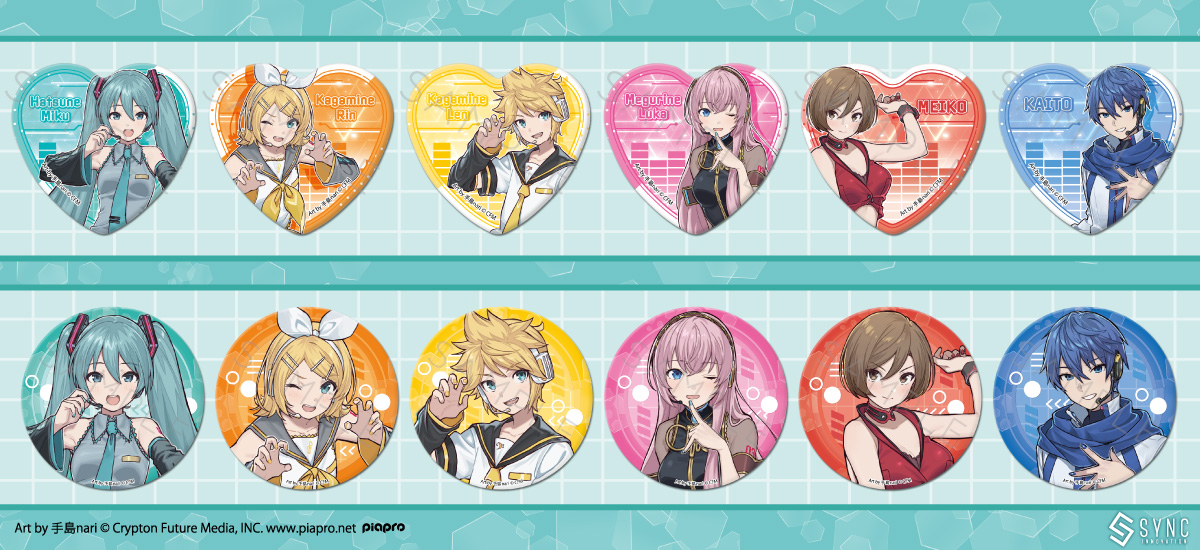 初音ミク＆ピアプロキャラクターズ』 丸型缶バッジ(76mm)（全6種