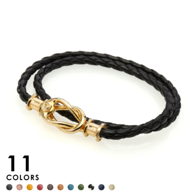 Curved hook leather カーブドフックレザーブレスレット ロング