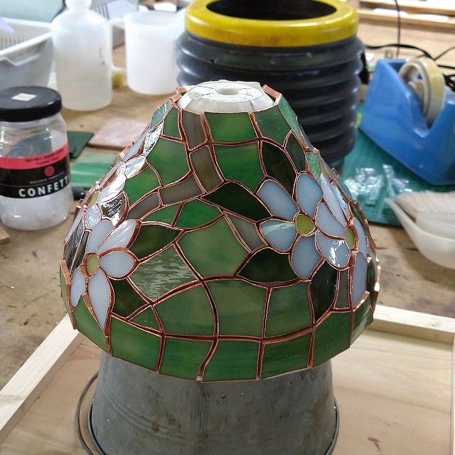 ランプ制作のすすめ（アップルブロッサム）3 / W3-Stained Glass