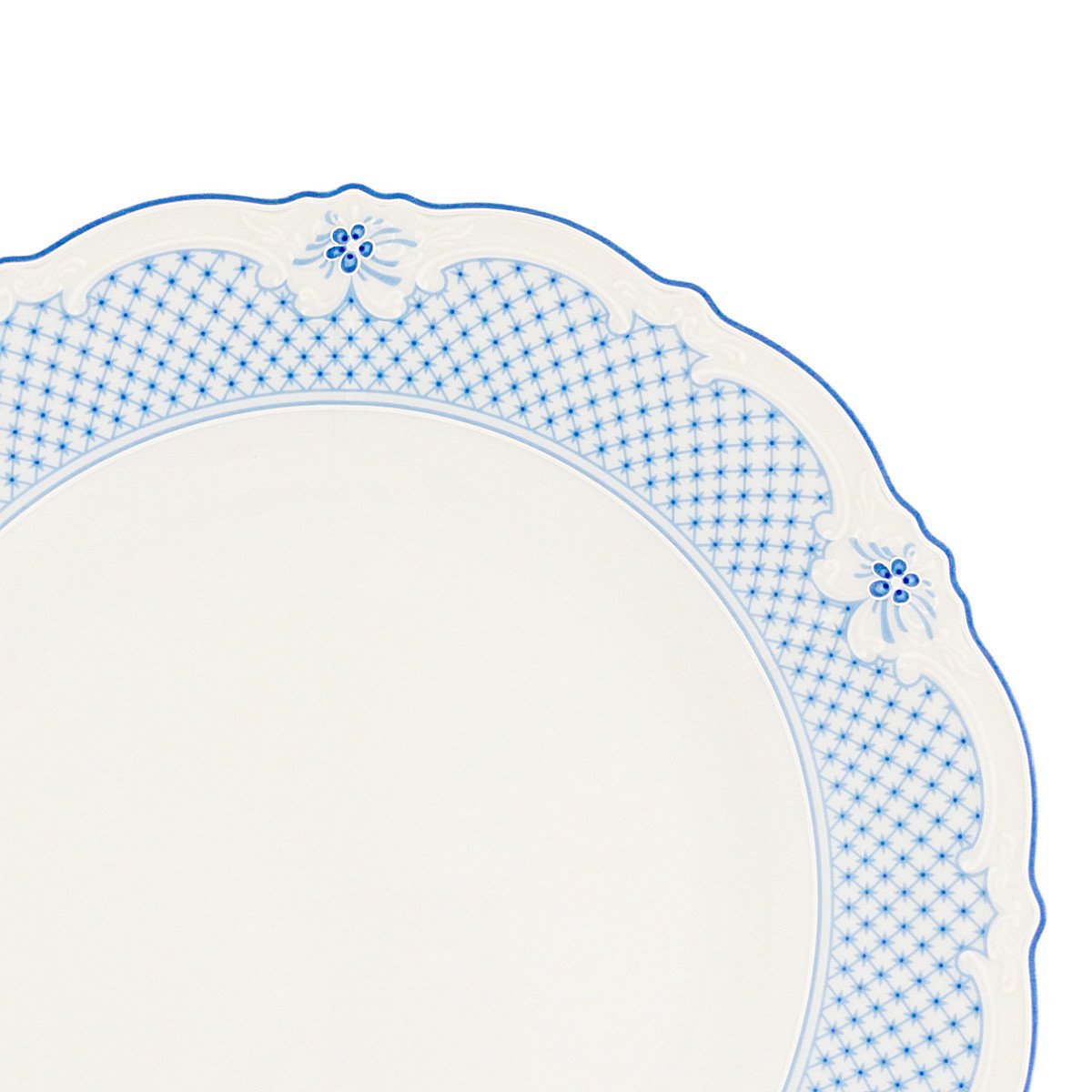 フッチェンロイター エステール 大皿 26cm ブルー 青 リム ディナー