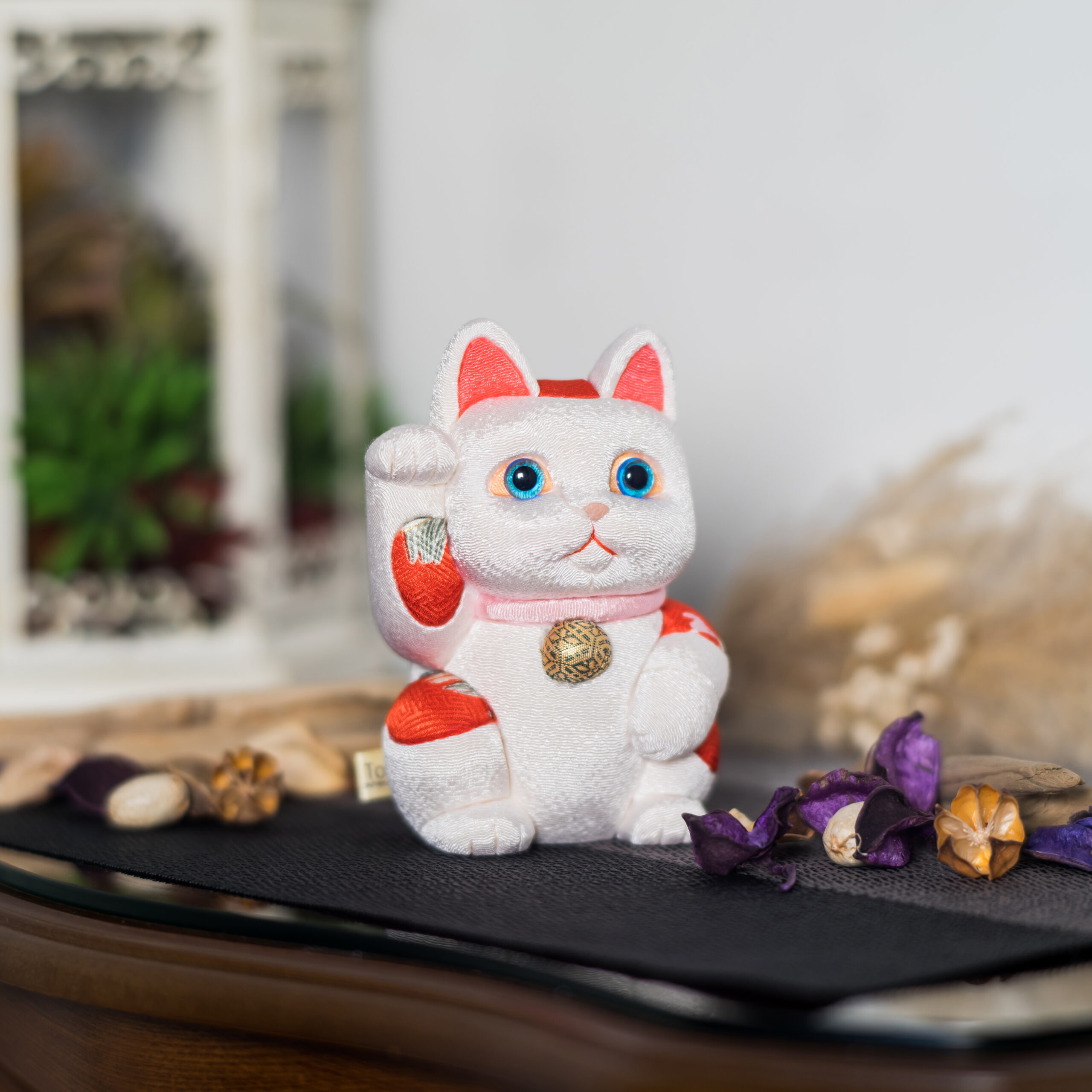 招き猫（大）風水 / 白 | JAPANESE-WABI SABI STORE