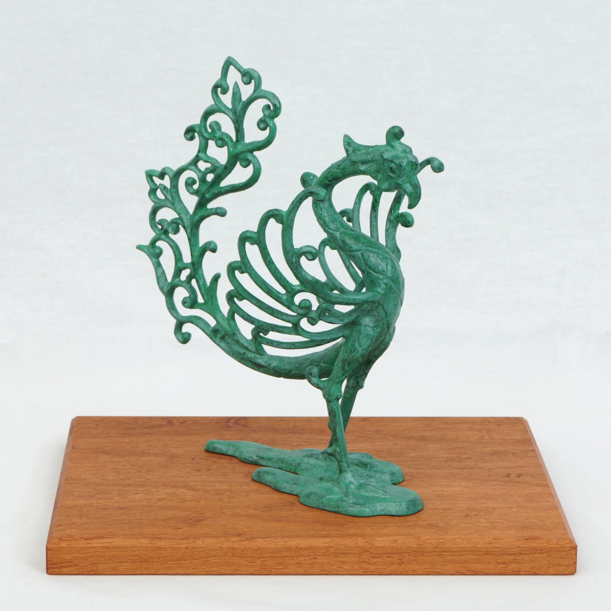 欄間】鳳凰(金塗装) 3尺×0.5尺×0.4寸 509 欄間彫刻 鳳凰2羽 欄間】鳳凰