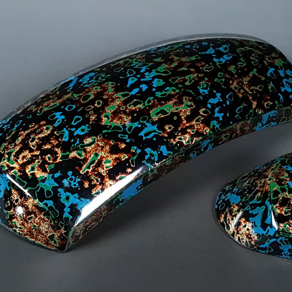 津軽三味線用）胴掛け（津軽塗）梨子地／青金緑 | 和楽器市場·新館