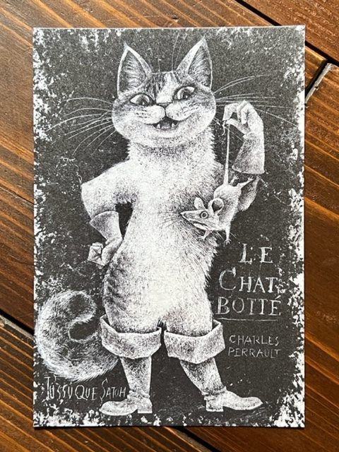 さとうゆうすけポストカード「長靴をはいた猫」・「真夜中の鏡」 | 猫