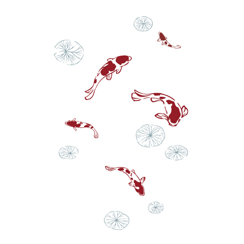 鯉・モチーフ | 和風デザイン・和柄素材なら Wagara Design Navi