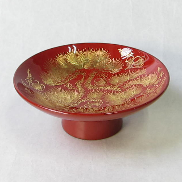 輪島塗 慶塚 酒盃 五種 松竹梅 漆塗 酒器