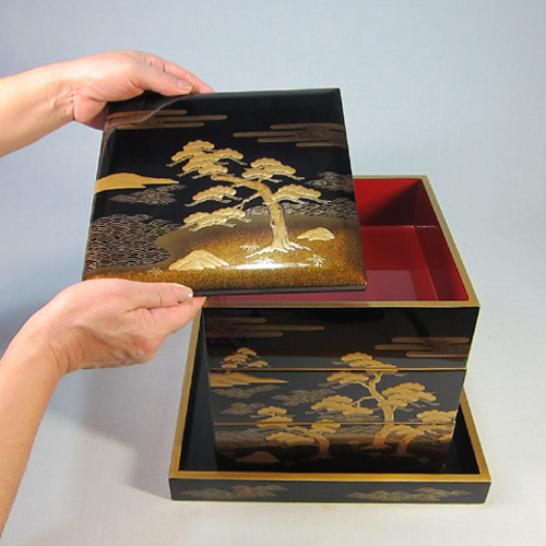 輪島塗漆器の工房直販 輪島塗太郎 / 輪島市 塗太郎 / 輪島塗 重箱 三段