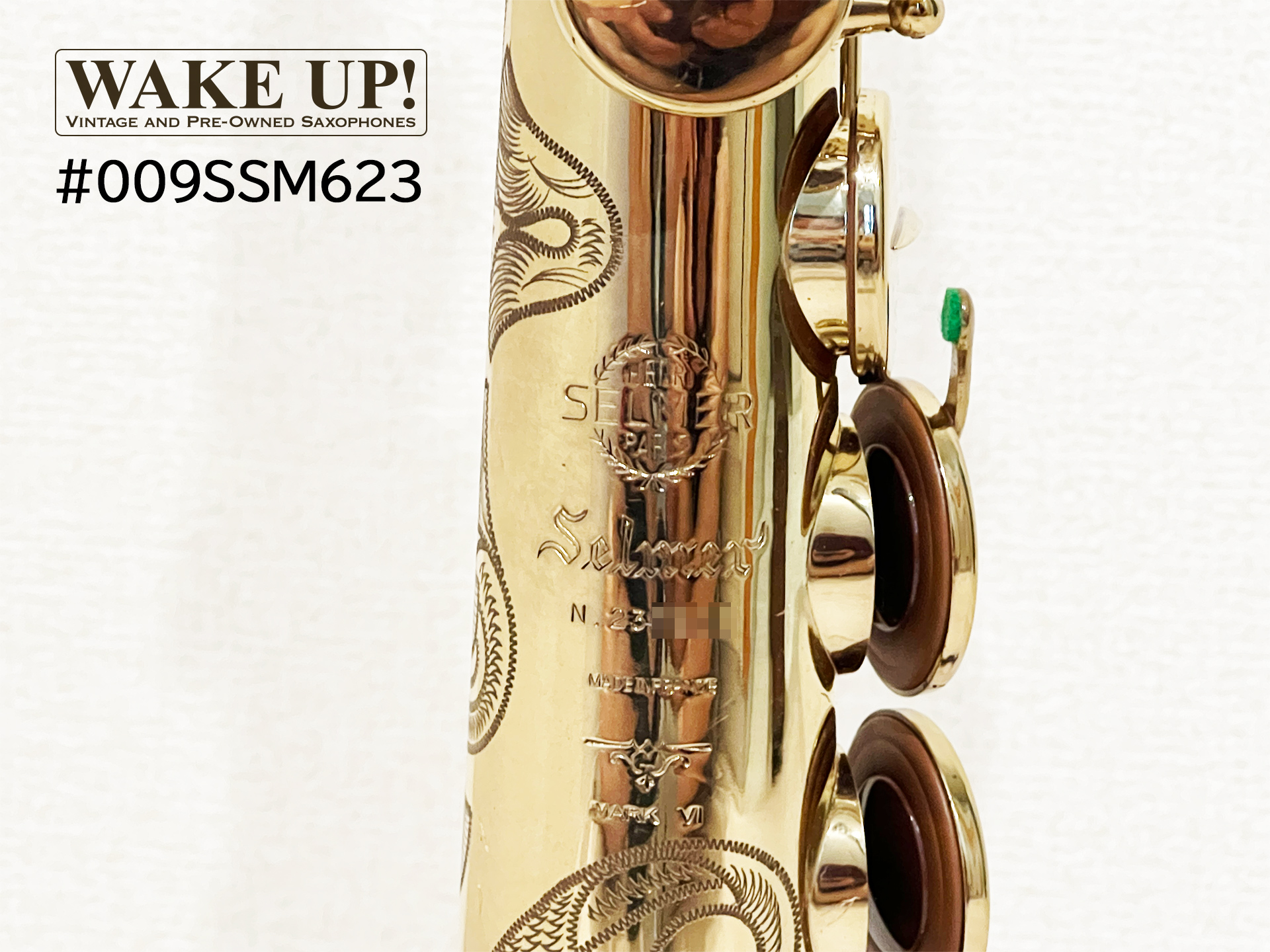 販売終了）マーク6 H.Selmer ソプラノサックス Mark VI 23万番台 彫刻