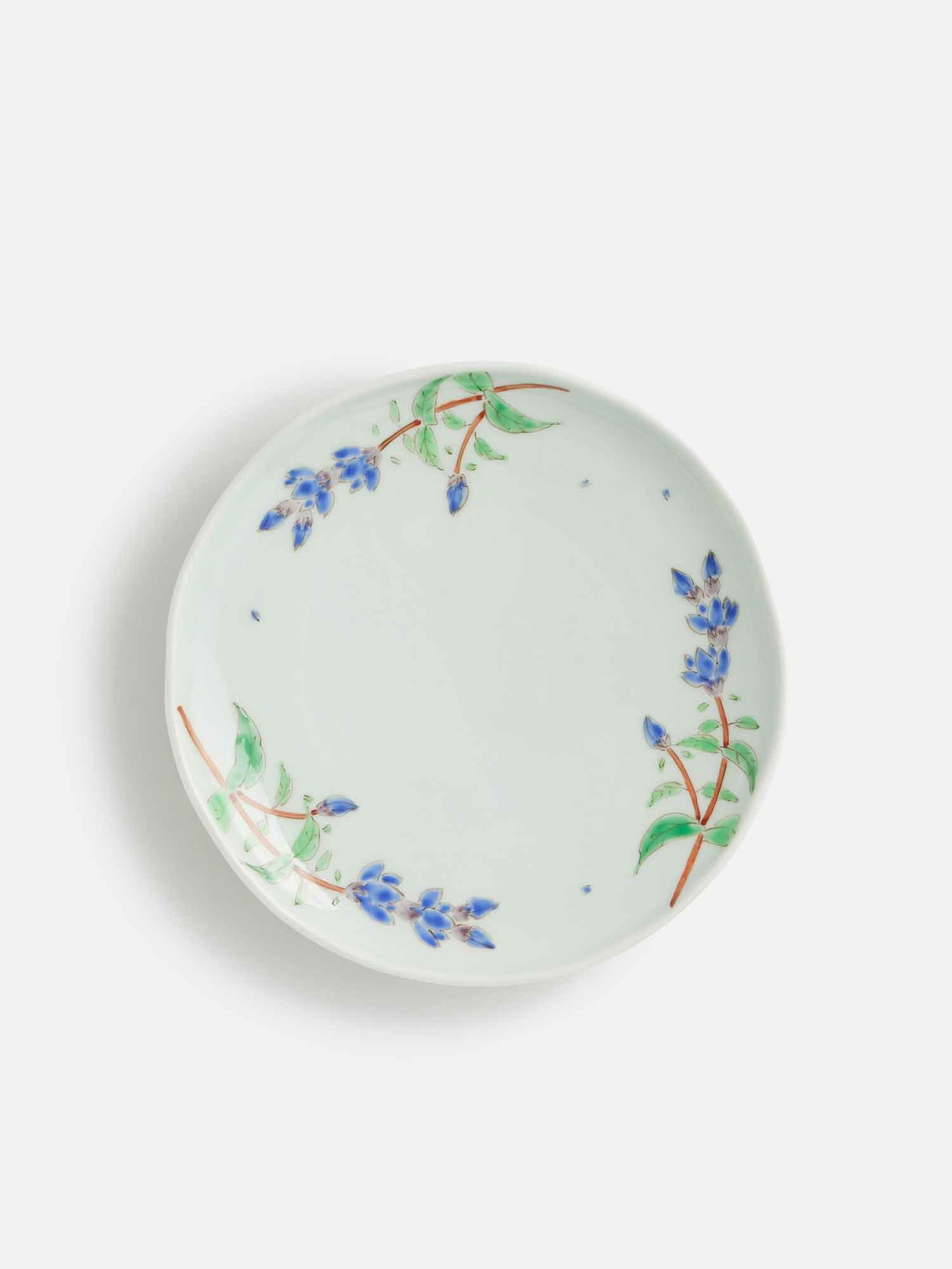 波佐見焼 藤川法男作 6寸皿〈りんどう〉 |ダイニング | WAKO公式