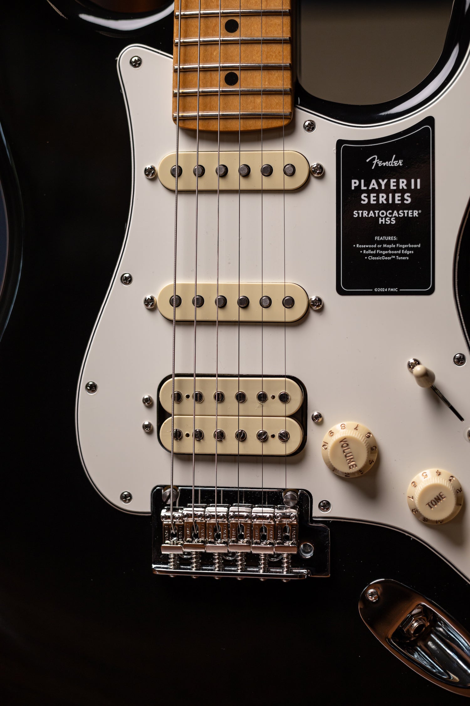Fender Player II Stratocaster HSS Electric Guitar - Black – Walt