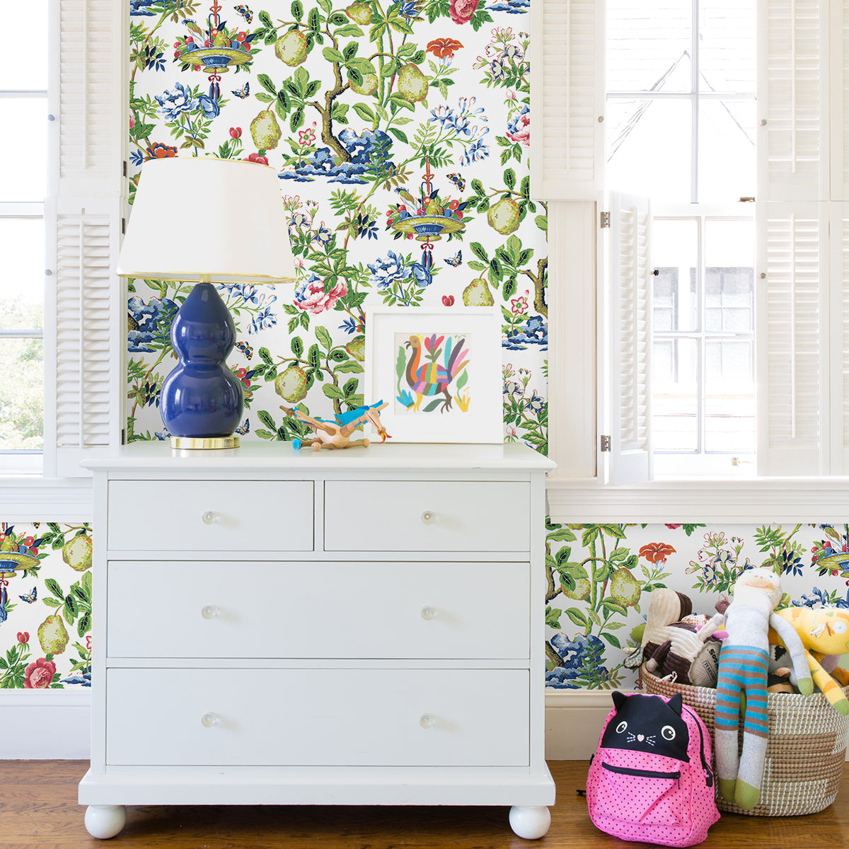 はがせる シール 壁紙 NU WALLPAPER / Bloom Shantung Garden