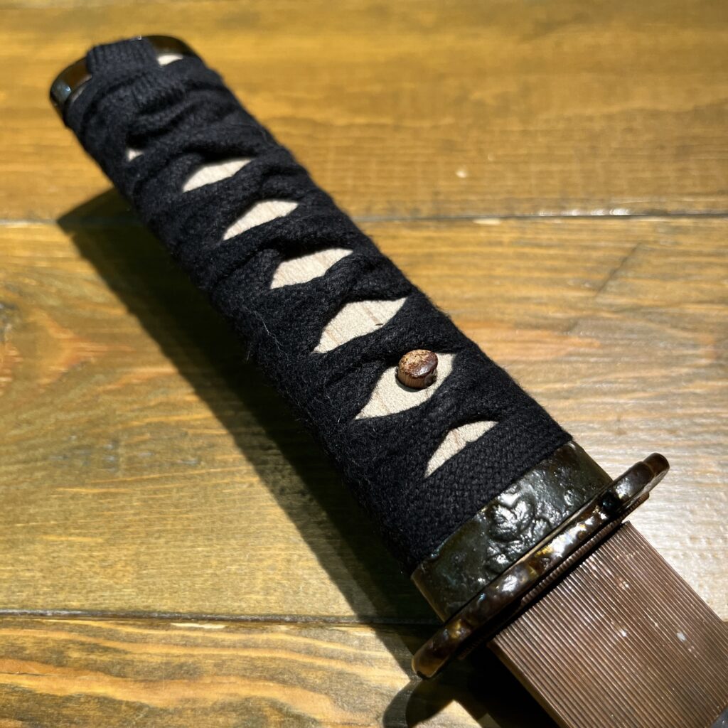 日本刀残欠クラフトナイフNo.41 備前國長船祐定 朱鞘拵 – ウッドアンド