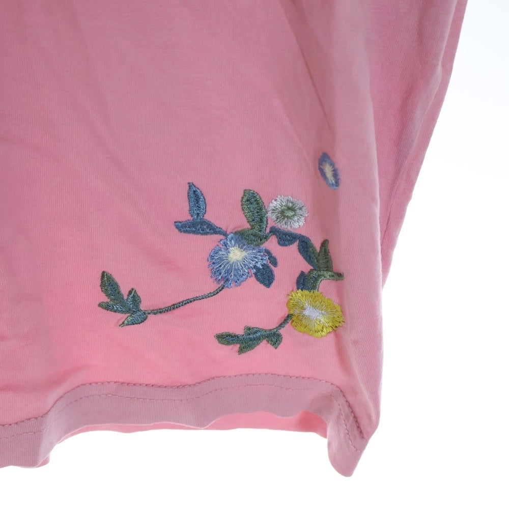 GIVENCHY(ジバンシィ) Floral T-Shirt ロゴ刺繍半袖Tシャツ ピンク