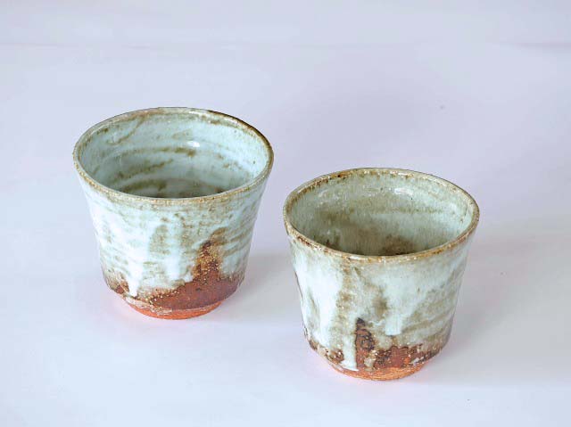 萩焼白掛け切立フリーカップ - 【おとなの和食器屋 さんすい通販本店】