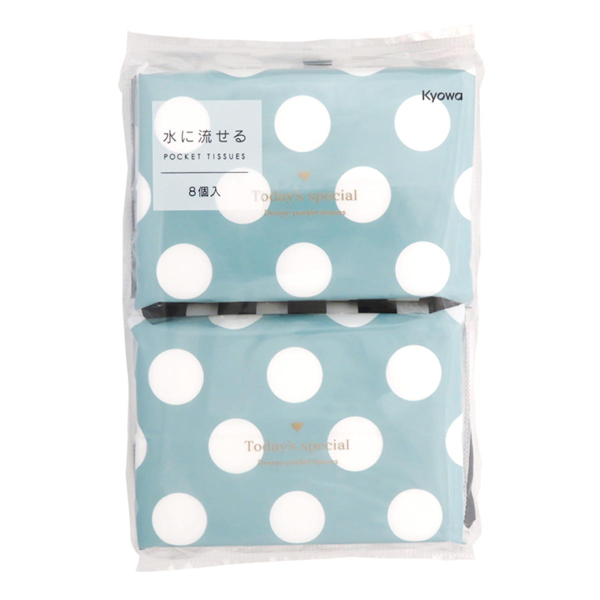 水に流せるポケットティッシュ 8個入 366964