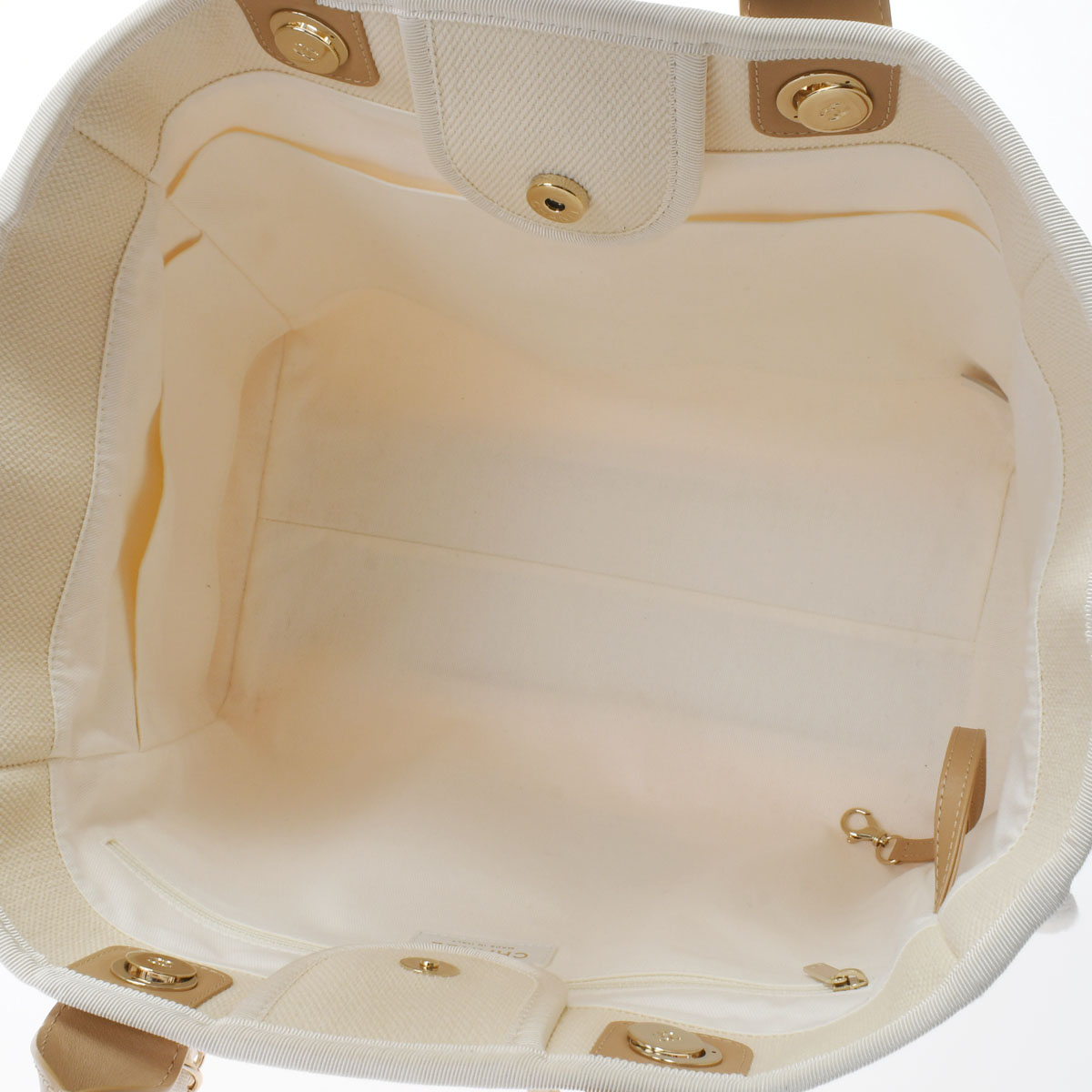 ドーヴィル ラージ ショッピング 2WAY アイボリー/ゴールド金具 A66941