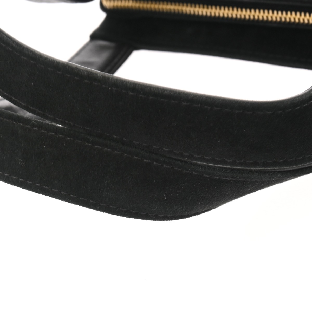 シャネル ハンドバッグ ブラック スエード レディース バッグ 【中古